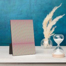 円形ストライプライムと赤。 フォトプラーク