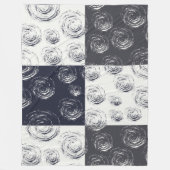 円形ストロークのパッチパターンI フリースブランケット (正面)