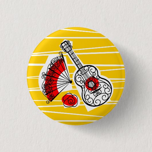 円形スペインのな記念品のグループボタン 缶バッジ (正面)