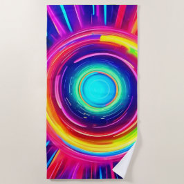 円形スペクトル:色鮮やかの探査 ビーチタオル
