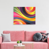 円形スワール抽象芸術ラップされたキャンバス キャンバスプリント (インサイチュ (リビング))