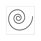 円形スワール木製アートスタンプ ラバースタンプ (インプリント)