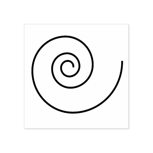 円形スワール木製アートスタンプ ラバースタンプ (インプリント)