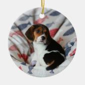 円形セラミックオーナメントカスタムとペット写真 セラミックオーナメント (正面)