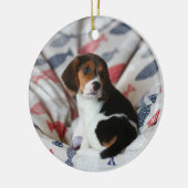 円形セラミックオーナメントカスタムとペット写真 セラミックオーナメント (左)