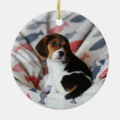 円形セラミックオーナメントカスタムとペット写真 セラミックオーナメント (裏面)