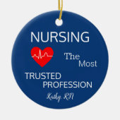 円形セラミックナースオーナメント セラミックオーナメント (正面)