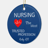 円形セラミックナースオーナメント セラミックオーナメント (左)