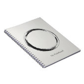 円形セレニティ：地面のブラッシュストロ淡い色のーク ノートブック (右側)