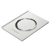 円形セレニティ：地面のブラッシュストロ淡い色のーク ノートブック (左側)