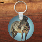 円形ゼブラキーチェーン キーホルダー (正面)