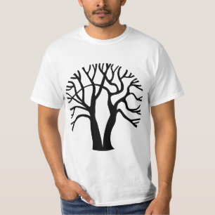 円形ツリー – 黒 Tシャツ