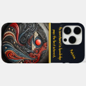 円形デザインの宇宙要素 Case-Mate iPhoneケース (裏面 (横))
