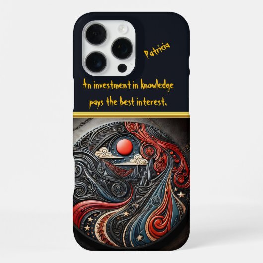 円形デザインの宇宙要素 iPhoneケース (裏面)