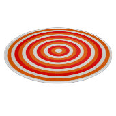 円形デザイン付き化粧ガラス板 カッティングボード (角)