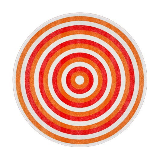 円形デザイン付き化粧ガラス板 カッティングボード (正面)