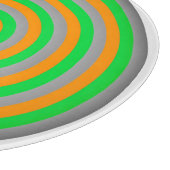 円形デザイン付き化粧ガラス板 カッティングボード (角)