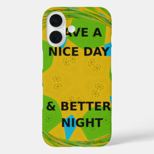 円形デザイン「良い日と良い夜を過ごす」 iPhone 16ケース