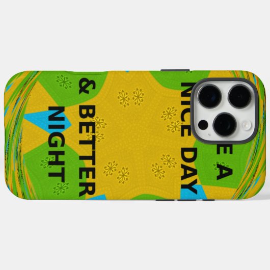 円形デザイン「良い日と良い夜を過ごす」 Case-Mate iPhoneケース (裏面 (横))