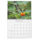円形ハチドリ年「 カレンダー (2月 2027)