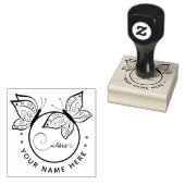 円形バタフライエクシーライブラススタンプ ラバースタンプ (押印)