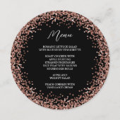 円形バラ金ゴールドグリッターブラック メニュー (正面)