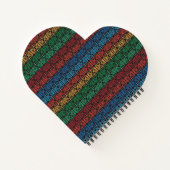 円形パターンのカバー付きスパイラル綴じノートブック ノートブック (裏面)