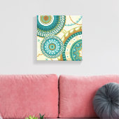 円形パターン キャンバスプリント (インサイチュ (リビング))