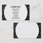 円形パネル – 抽象芸術181112 – エキゾチック金属 名刺 (正面/裏面)