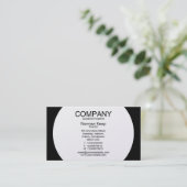 円形パネル – 白（黒） (金ゴールドカード) 名刺 (スタンド正面)