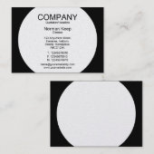 円形パネル – 白（黒） (金ゴールドカード) 名刺 (正面/裏面)