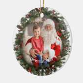 円形フォトガーランドオーナメント セラミックオーナメント (左)