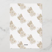 円形フォトフラワーフレームクリスマス 箔シーズンカード (裏面)