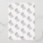 円形フォトフラワーフレームクリスマス 箔シーズンカード (裏面)