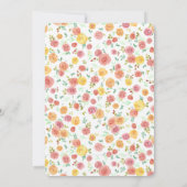 円形フォトフローラ水彩誕生 案内状 (裏面)