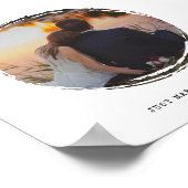 円形フレーム絵を描スロッッチ写真の愛 ポスター (角)