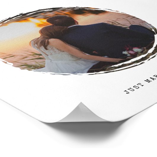 円形フレーム絵を描スロッッチ写真の愛 ポスター (角)