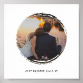 円形フレーム絵を描スロッッチ写真の愛 ポスター (正面)