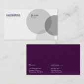 円形ベン(深い紫) 名刺 (正面/裏面)