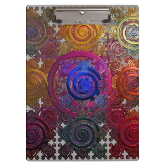円形ホットプレカラフルートのクリップボード クリップボード (正面)