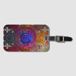 円形ホットプレカラフルートの荷物タグ ラゲッジタグ