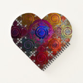 円形ホットプレカラフルートハートスパイラルノートブック ノートブック (裏面)