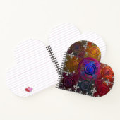 円形ホットプレカラフルートハートスパイラルノートブック ノートブック (内部)