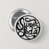 円形ボタンの円形のロゴ! 缶バッジ (正面&裏面)