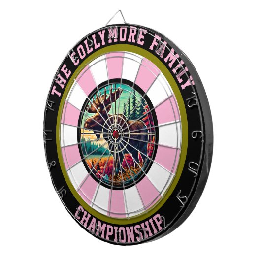 円形ムースのブルズアイのアートワーク ダーツボード (正面右)