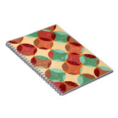 円形モザイクパターン、幾何学的イラストレーション。 ノートブック (右側)