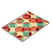 円形モザイクパターン、幾何学的イラストレーション。 ノートブック (左側)