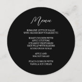 円形モダンミニマル白と黒 メニュー (正面)