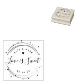 円形モダン愛は甘い結婚式の引き出物 ラバースタンプ (押印)
