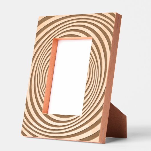 円形レーモダンザーアートエッチング写真枠 レーザー彫刻フレーム (左)